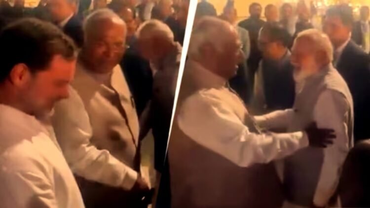 संसद में तकरार के बीच साथ दिखे मोदी-प्रियंका-खरगे, शादी समारोह में जमकर हंसी-मजाक; VIDEO वायरल