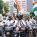 विधानसभा चौक से खरोरा तक ‘तिरंगामय’ हुआ धरसींवा; विधायक अनुज शर्मा की अगुवाई में 20 गांवों से गुजरी भव्य शौर्य यात्रा