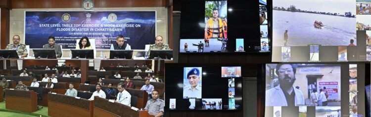 बाढ़ आपदा से निपटने सभी 33 जिलों में मॉक ड्रिल, जमीनी स्तर पर तैयारियों को परखा गया, वीडियो कॉन्फ्रेंसिंग के माध्यम से सभी जिलों ने लिया हिस्सा
