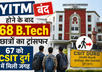 YITM बंद होने के बाद 68 B.Tech छात्रों का ट्रांसफर, 67 को CSIT दुर्ग में मिली जगह