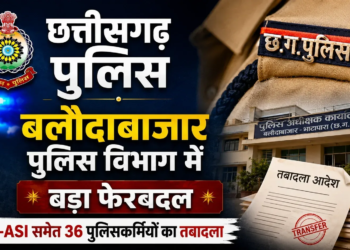 बलौदाबाजार पुलिस में बड़ा फेरबदल, 36 अधिकारी-कर्मचारियों के तबादले; एसपी गौरव राय ने जारी की सूची