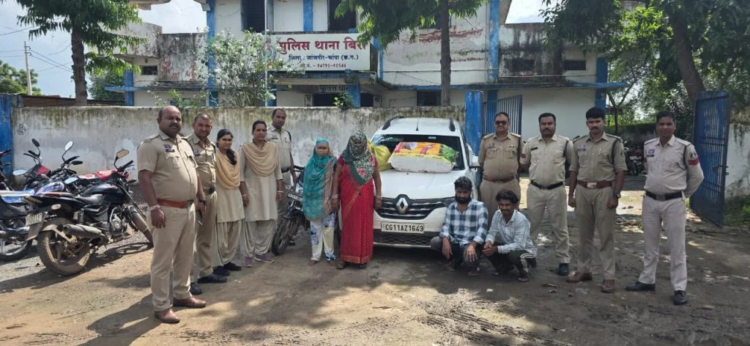 बिर्रा पुलिस की बड़ी कार्रवाई, 26.8 किलो गांजा के साथ 4 तस्कर गिरफ्तार