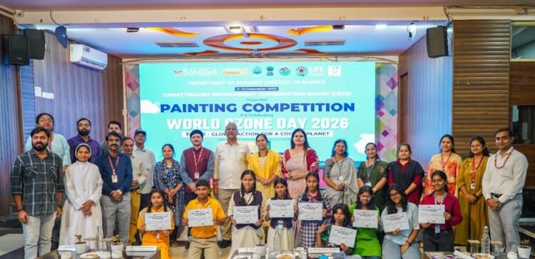 कलिंगा विश्वविद्यालय में छात्रों ने कला के रंगों से दिया जलवायु संरक्षण का संदेश