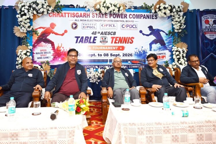 ऊर्जा कंपनी के खिलाड़ियों का टेबल टेनिस संगम, छत्तीसगढ़ स्टेट पॉवर कंपनी के आतिथ्य में अखिल भारतीय प्रतियोगिता का शुभारंभ