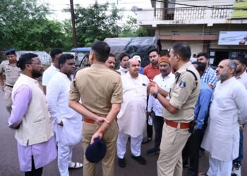 पदयात्रा सप्ताह की तैयारियों का विधायक पुरन्दर मिश्रा ने लिया जायजा, कार्यक्रम स्थल का किया निरीक्षण