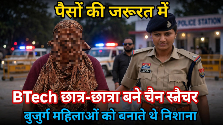 पैसों की जरूरत में BTech छात्र-छात्रा बने चैन स्नैचर, बुजुर्ग महिलाओं को बनाते थे निशाना