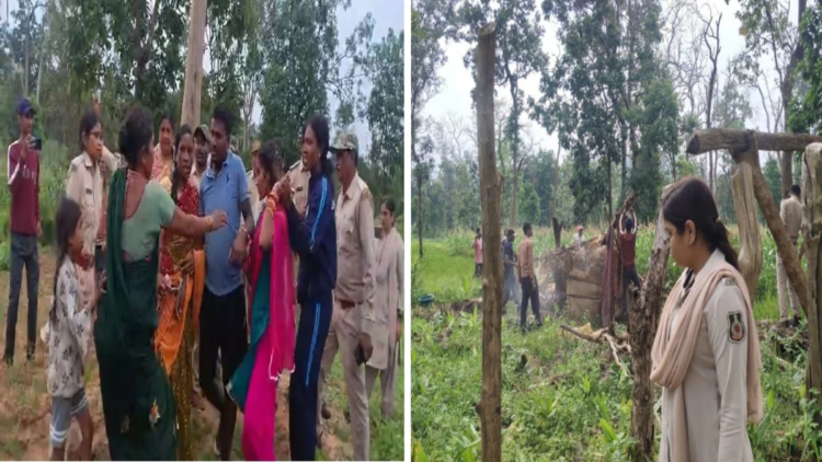 करका जंगल में अतिक्रमण-वन कटाई की जांच पर बवाल, ग्रामीणों ने टीम को रोकने की कोशिश