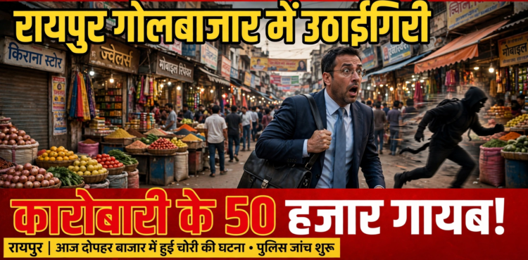 बस से रायपुर पहुंचे कारोबारी के 50 हजार गायब, गोलबाजार में हुई उठाईगिरी