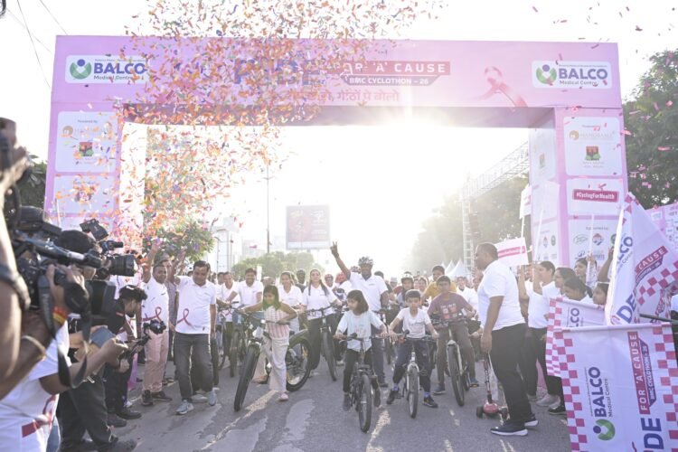 बालको मेडिकल सेंटर ने ‘राइड फॉर अ कॉज , साइक्लोथॉन 2026’ ( साइकिल रैली) का आयोजन कर स्तन कैंसर के प्रति जागरूकता का दिया संदेश