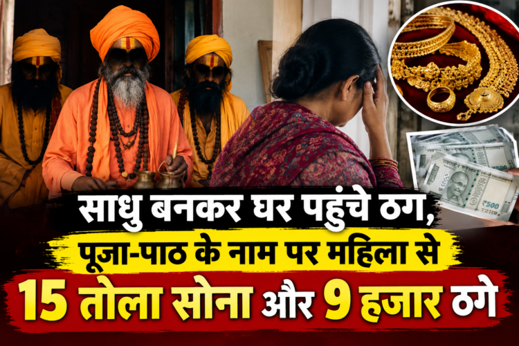 साधु बनकर घर पहुंचे ठग, पूजा-पाठ के नाम पर महिला से 15 तोला सोना और 9 हजार ठगे