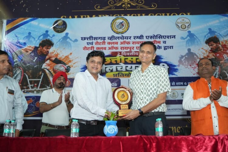 छत्तीसगढ़ राज्य स्तरीय व्हीलचेयर रग्बी प्रतियोगिता में रायपुर टीम बनी विजेता, बिलासपुर टीम उपविजेता