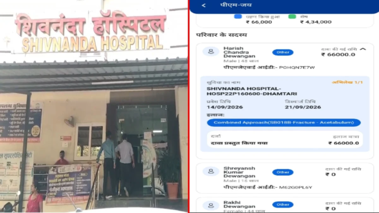 धमतरी के निजी अस्पताल पर आयुष्मान योजना में डबल वसूली का आरोप, कार्ड से ₹66 हजार काटे और मरीज से ₹60 हजार नकद भी लिए; कलेक्टर ने दिए जांच के निर्देश