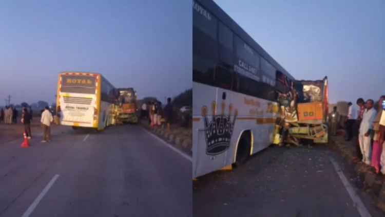 नेशनल हाईवे-130 पर दर्दनाक हादसा, बस के उड़े परखच्चे, 3 यात्रियों की मौत
