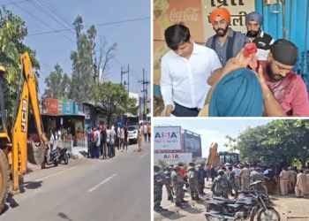 सड्डू के प्रिंस ढाबे पर कार्रवाई के दौरान हंगामा, संचालक ने खुद पर डाला पेट्रोल; प्रशासन ने रोकी तोड़फोड़