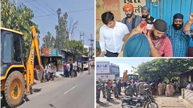 सड्डू के प्रिंस ढाबे पर कार्रवाई के दौरान हंगामा, संचालक ने खुद पर डाला पेट्रोल; प्रशासन ने रोकी तोड़फोड़