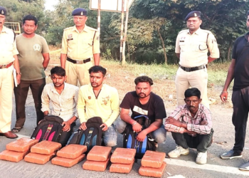 महासमुंद में 13.79 लाख का गांजा जब्त, राजस्थान के 4 तस्कर गिरफ्तार; ओडिशा से गुजरात ले जा रहे थे खेप