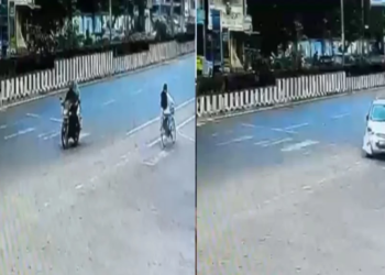 दुर्ग में तेज रफ्तार कार का कहर, साइकिल सवार युवती और महिला को मारी टक्कर