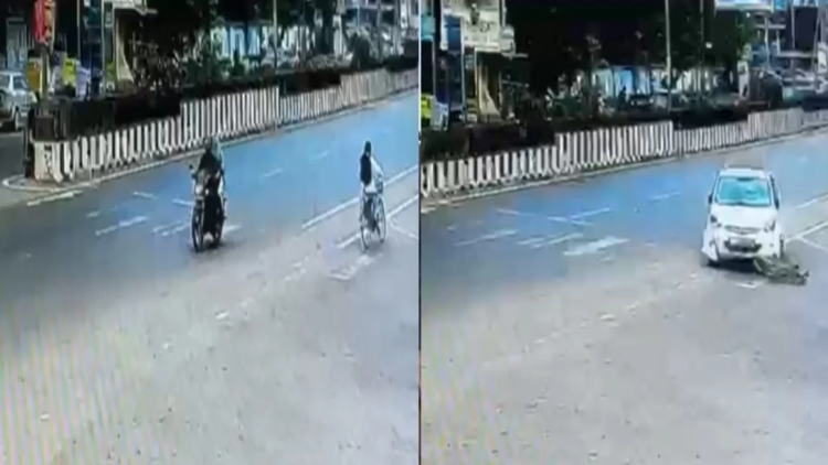 दुर्ग में तेज रफ्तार कार का कहर, साइकिल सवार युवती और महिला को मारी टक्कर