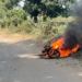 कोरबा में चलती इलेक्ट्रिक स्कूटी में लगी आग, भाई-बहन ने कूदकर बचाई जान; वाहन जलकर खाक